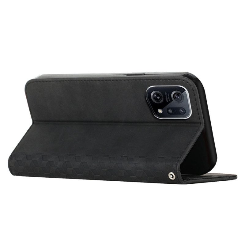 Folio Cover Oppo Find X5 Custodia in pelle Modello In Ecopelle