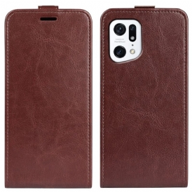 Folio Cover Oppo Find X5 Custodia in pelle Pieghevole