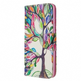 Custodia in pelle Huawei P Smart 2020 Albero Colorato