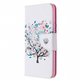 Custodia in pelle Huawei P Smart 2020 Albero Fiorito