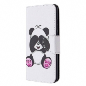 Custodia in pelle Huawei P Smart 2020 Divertimento Panda