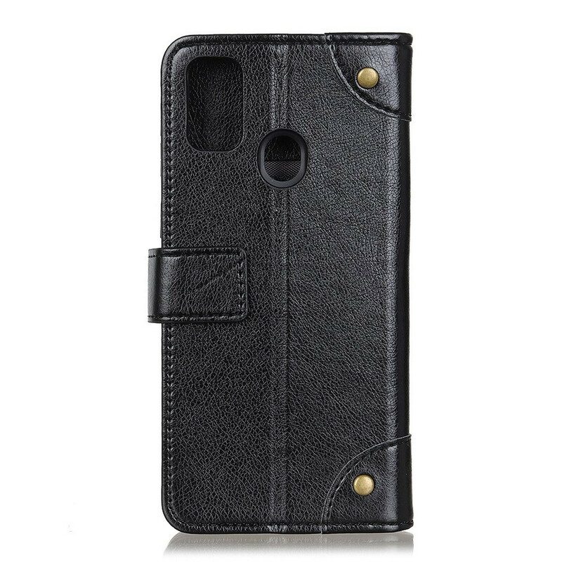 Custodia in pelle Huawei P Smart 2020 Effetto Pelle Nappa Anticata