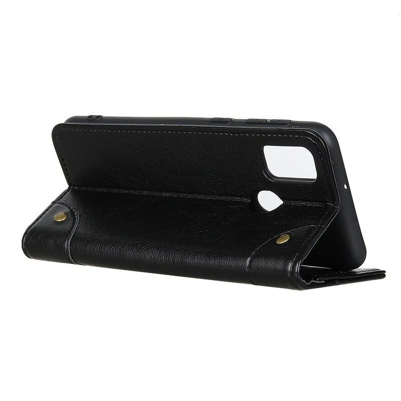 Custodia in pelle Huawei P Smart 2020 Effetto Pelle Nappa Anticata