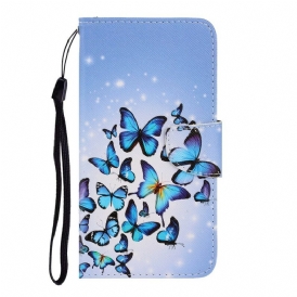 Custodia in pelle Huawei P Smart 2020 Variazioni Cinturino Farfalle