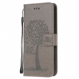 Folio Cover Huawei P Smart 2020 Perizoma Albero E Gufi