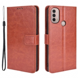 Custodia in pelle Moto E40 / E30 / E20 Ecopelle Appariscente