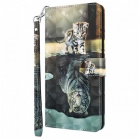 Custodia in pelle Moto E40 / E30 / E20 Ernesto La Tigre