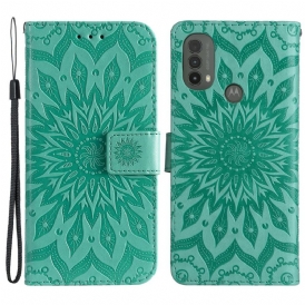 Custodia in pelle Moto E40 / E30 / E20 Fiore Del Sole