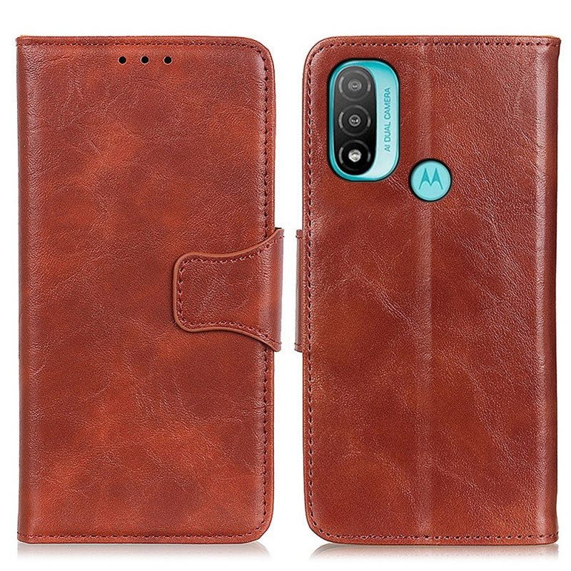 Custodia in pelle Moto E40 / E30 / E20 Folio Cover Lembo Magnetico A Doppia Faccia