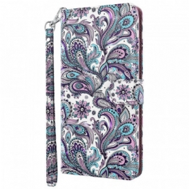 Custodia in pelle Moto E40 / E30 / E20 Paisley