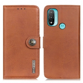 Custodia in pelle Moto E40 / E30 / E20 Similpelle Khazneh
