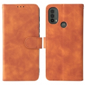 Custodia in pelle Moto E40 / E30 / E20 Tocco Di Pelle
