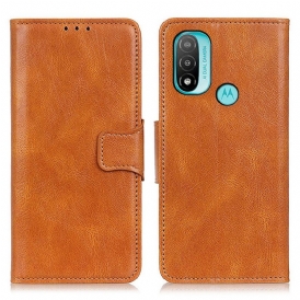 Folio Cover Moto E40 / E30 / E20 Chiusura Reversibile Effetto Pelle