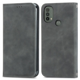 Folio Cover Moto E40 / E30 / E20 Custodia in pelle Design Skin-touch