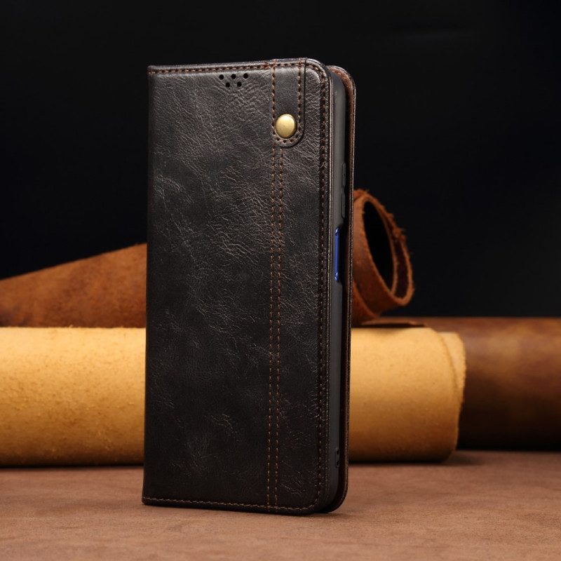 Folio Cover Moto E40 / E30 / E20 Custodia in pelle Ecopelle Cerata