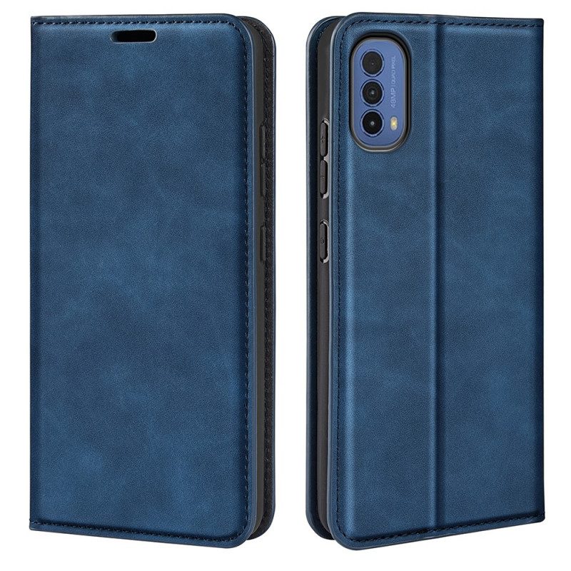 Folio Cover Moto E40 / E30 / E20 Custodia in pelle Morbidezza Al Tatto