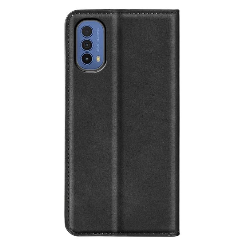 Folio Cover Moto E40 / E30 / E20 Custodia in pelle Morbidezza Al Tatto