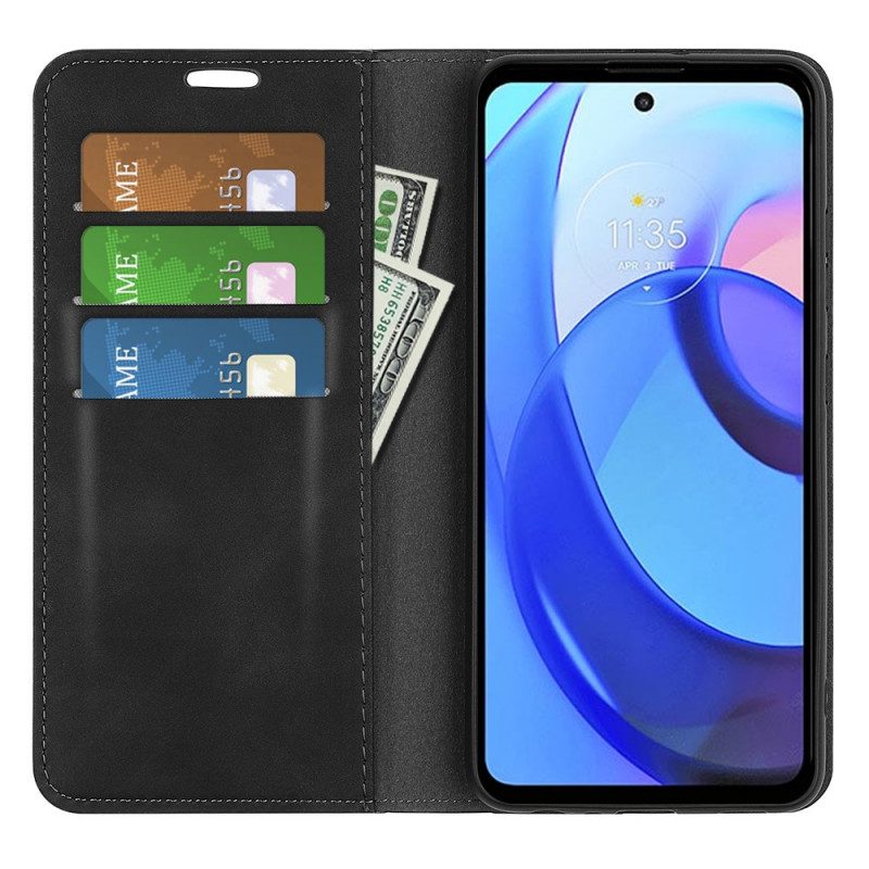 Folio Cover Moto E40 / E30 / E20 Custodia in pelle Morbidezza Al Tatto