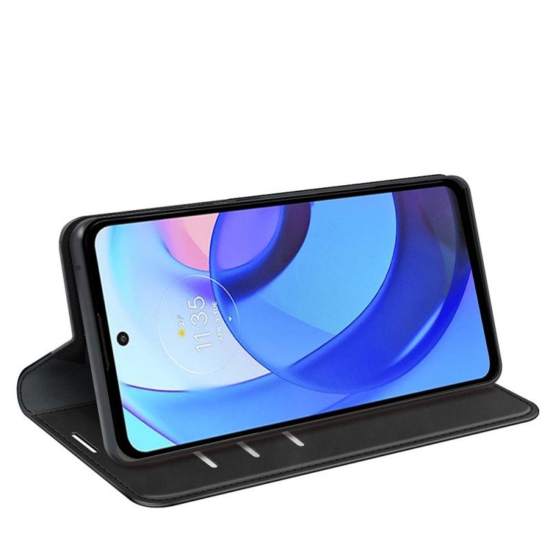 Folio Cover Moto E40 / E30 / E20 Custodia in pelle Morbidezza Al Tatto