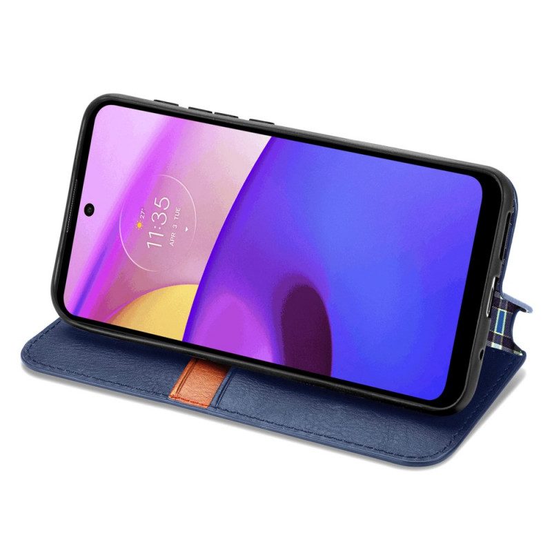 Folio Cover Moto E40 / E30 / E20 Custodia in pelle Texture Diamante Effetto Pelle