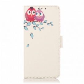 Folio Cover Moto E40 / E30 / E20 Paio Di Gufi Sull'albero