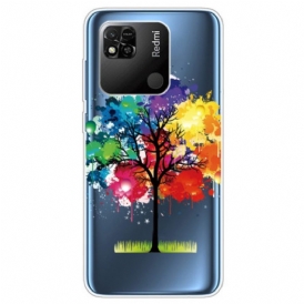 Cover Xiaomi Redmi 10A Albero Dell'acquerello Senza Soluzione Di Continuità