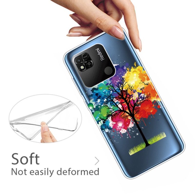 Cover Xiaomi Redmi 10A Albero Dell'acquerello Senza Soluzione Di Continuità
