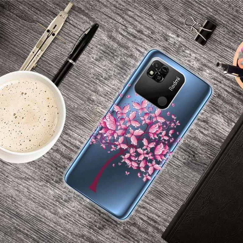 Cover Xiaomi Redmi 10A Albero Rosa Senza Soluzione Di Continuità