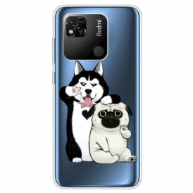 Cover Xiaomi Redmi 10A Cani Divertenti Trasparenti