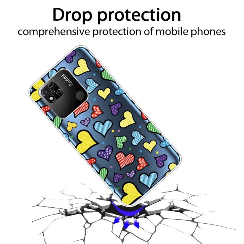 Cover Xiaomi Redmi 10A Cuori Senza Soluzione Di Continuità