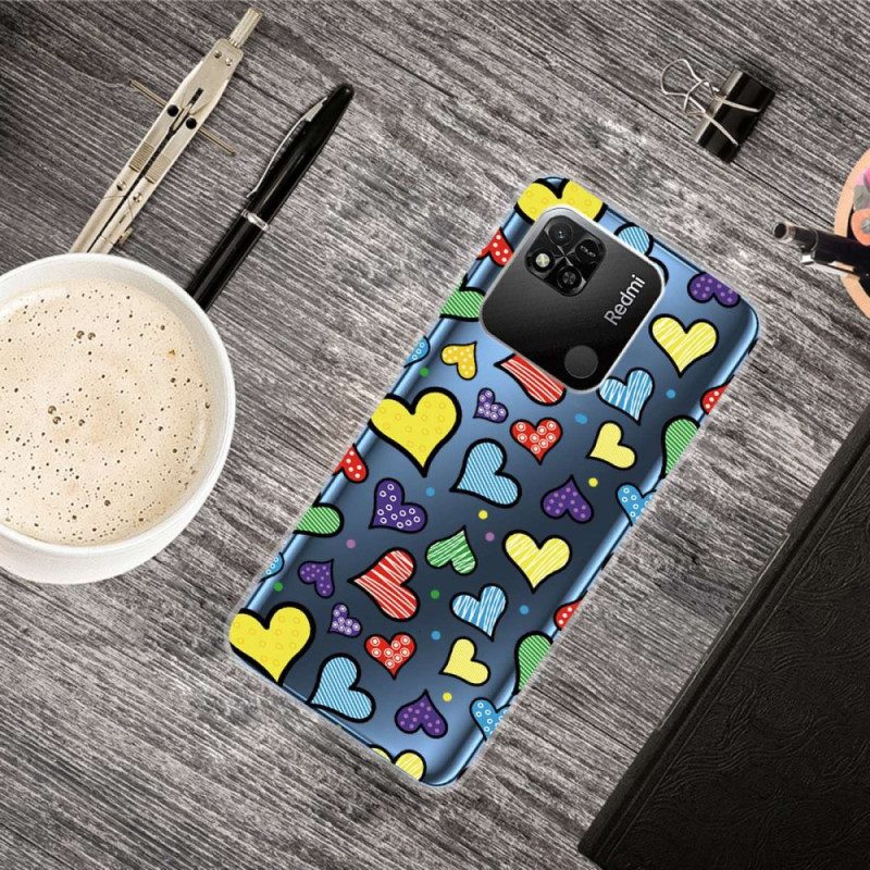 Cover Xiaomi Redmi 10A Cuori Senza Soluzione Di Continuità