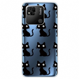 Cover Xiaomi Redmi 10A Gatti Divertenti Trasparenti