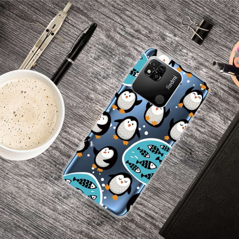 Cover Xiaomi Redmi 10A Pinguini Senza Soluzione Di Continuità