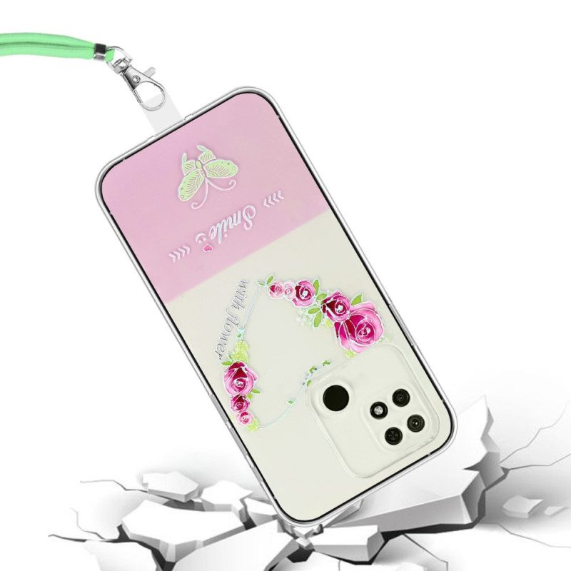 Cover Xiaomi Redmi 10A Sorriso Fiori Coulisse