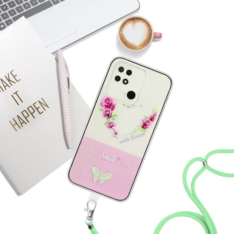 Cover Xiaomi Redmi 10A Sorriso Fiori Coulisse