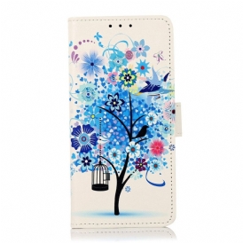 Custodia in pelle Xiaomi Redmi 10A Albero In Fiore