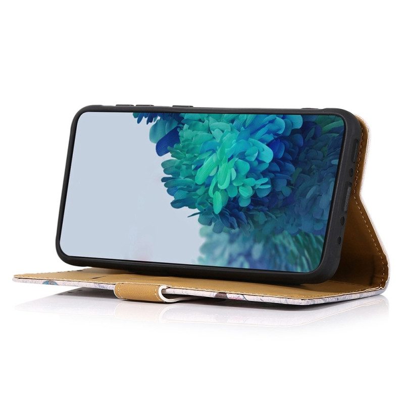 Custodia in pelle Xiaomi Redmi 10A Albero In Fiore