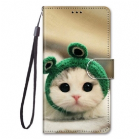 Custodia in pelle Xiaomi Redmi 10A Divertente Gatto Perizoma