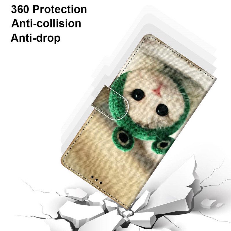 Custodia in pelle Xiaomi Redmi 10A Divertente Gatto Perizoma