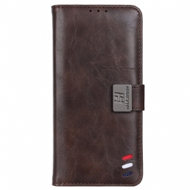 Custodia in pelle Xiaomi Redmi 10A Effetto Pelle Tricolore