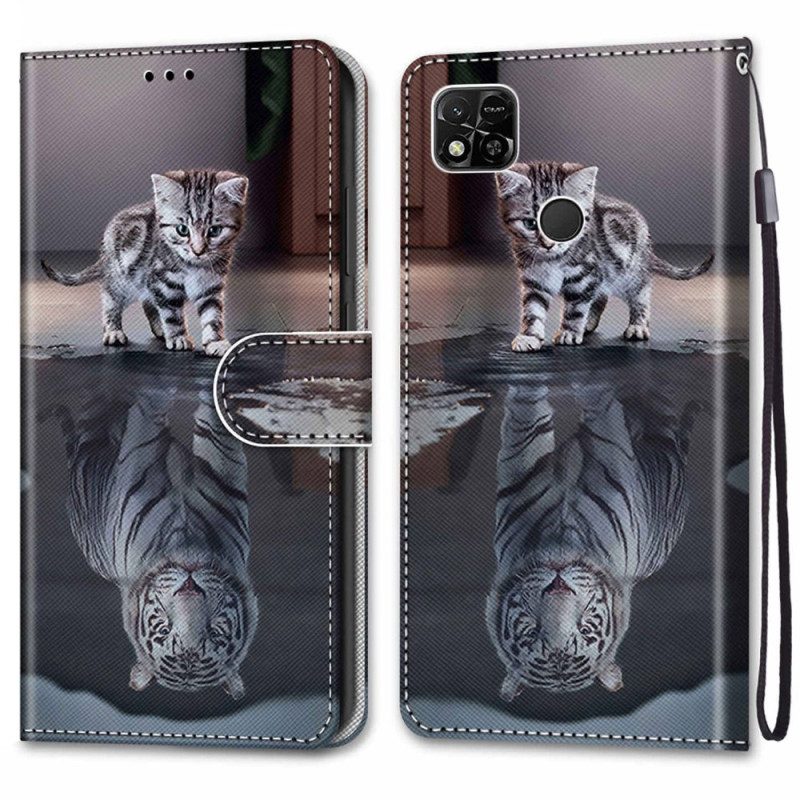 Custodia in pelle Xiaomi Redmi 10A Il Sogno Del Gattino