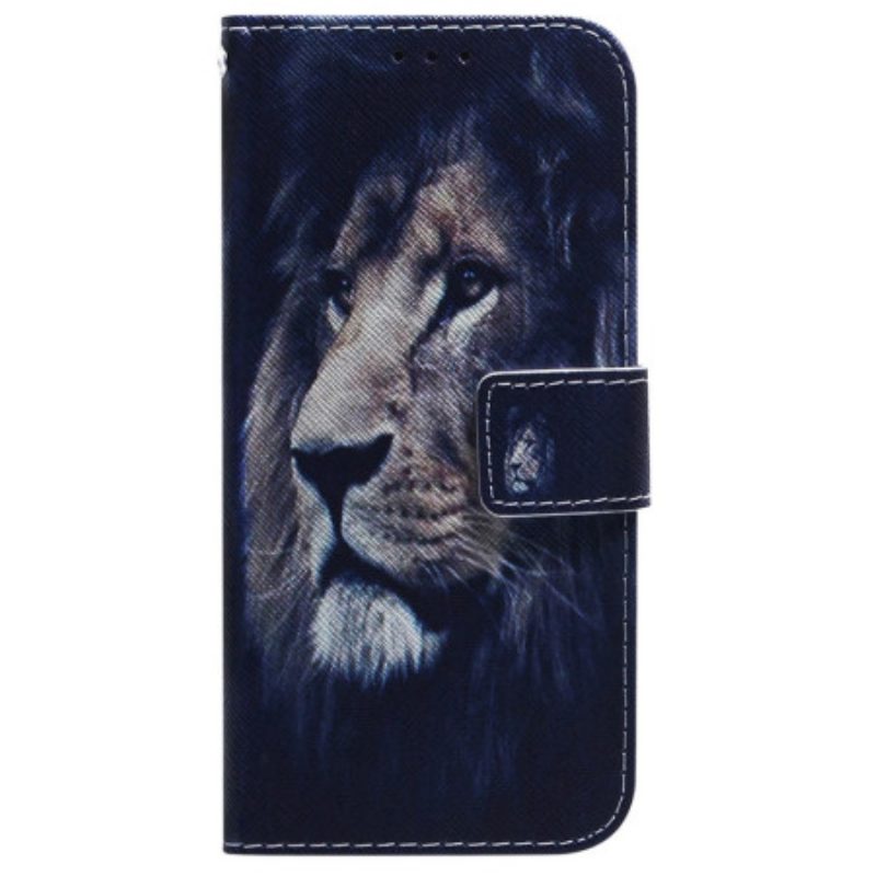 Custodia in pelle Xiaomi Redmi 10A Leone Sognante