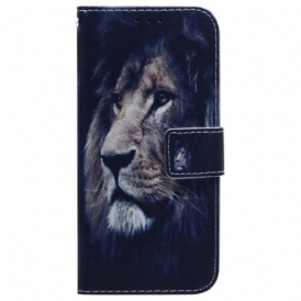 Custodia in pelle Xiaomi Redmi 10A Leone Sognante