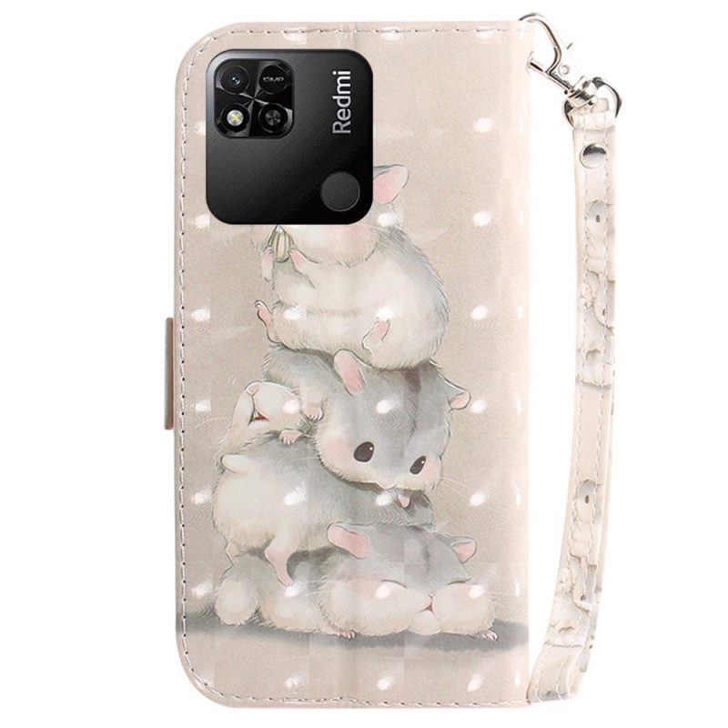 Custodia in pelle Xiaomi Redmi 10A Scoiattoli Perizoma