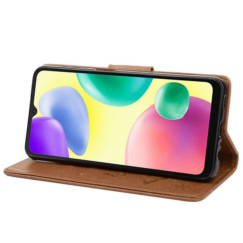 Custodia in pelle Xiaomi Redmi 10A Splendide Farfalle Cinturino