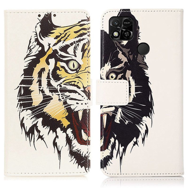 Custodia in pelle Xiaomi Redmi 10A Tigre Selvaggia