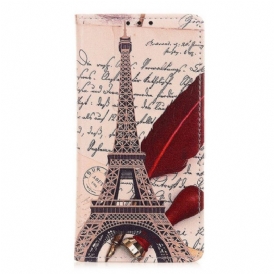 Custodia in pelle Xiaomi Redmi 10A Torre Eiffel Del Poeta