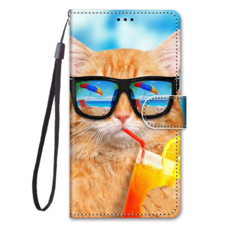 Folio Cover Xiaomi Redmi 10A Albero Gatto Relax