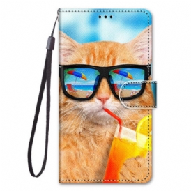 Folio Cover Xiaomi Redmi 10A Albero Gatto Relax