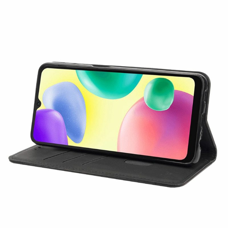 Folio Cover Xiaomi Redmi 10A Custodia in pelle Bicolore Con Rivetto